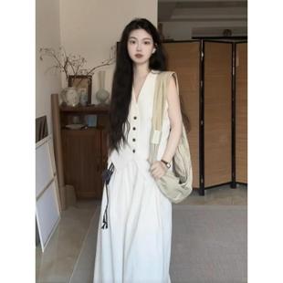 女装 夏天搭配一整套时尚 夏季 高级感御姐马甲背心阔腿裤 子两件套装
