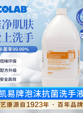 ECOLAB艺康 KAY凯易牌泡沫抗菌洗手液麦当劳同款餐厅家用洗手液4L