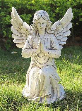 花园装饰摆件新款跨境新品创意软装宗教天使北欧式树脂工艺品礼物