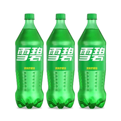 雪碧888ML*3瓶装柠檬味汽水碳酸饮料可口可乐饮品经典大容量即饮