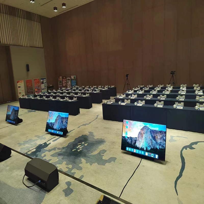 会议电视机落地三角液晶推车