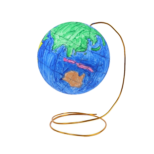 自制地球仪材料包初中初一学生地理课专用手工制作diy地球仪模型的半成品儿童小学生经纬度泡沫空白圆球底座