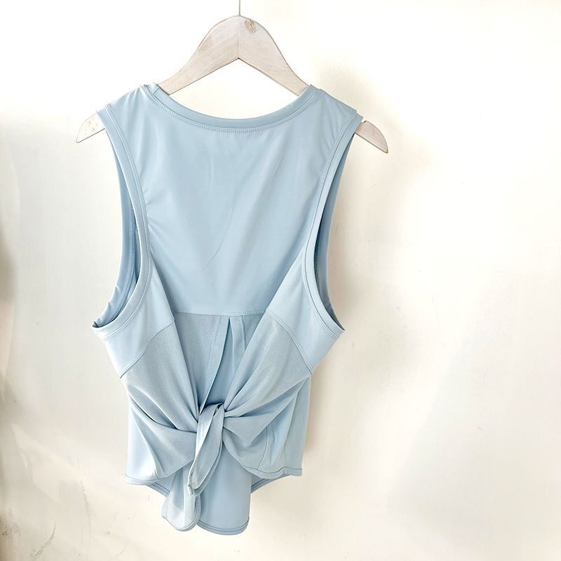 原厂运动背心女速干跑步健身上衣无袖瑜伽服美背外搭罩衫宽松外穿