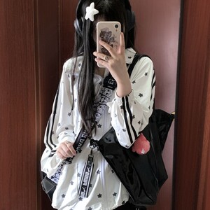 二次元满印星星波点连帽防晒衣女夏季设计感甜美萌系防晒服外套女