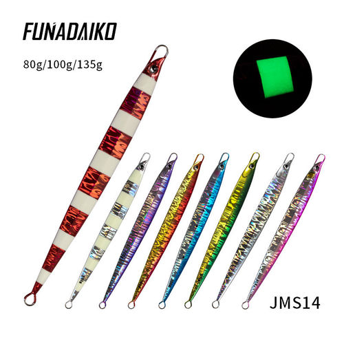 jigman14快抽铁板饵岸抛投船钓速沉夜光路亚饵黄鲦狮80g100g135克