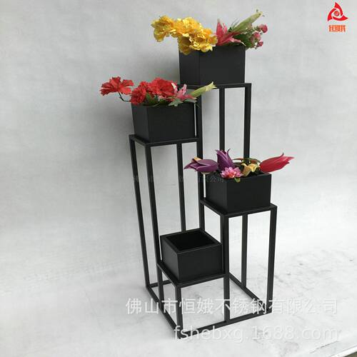 商场不锈钢金色圆形景观落地组合花盆 广场户外绿植创意花盆i.