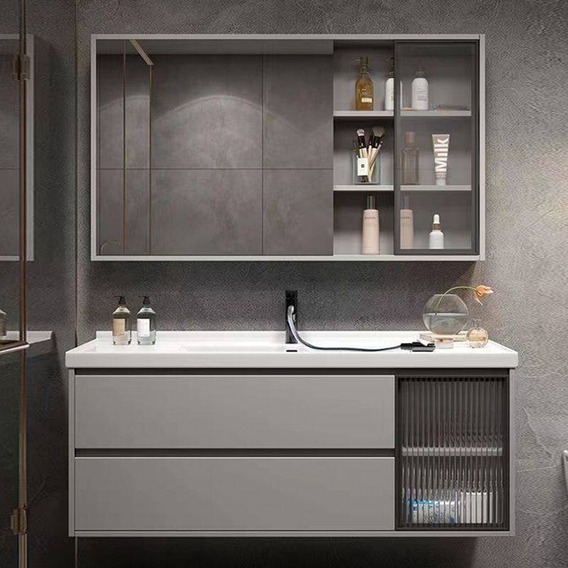 新款卫浴洗脸盆洗手池卫生间洗漱台套装实木浴室柜陶瓷一体盆组合