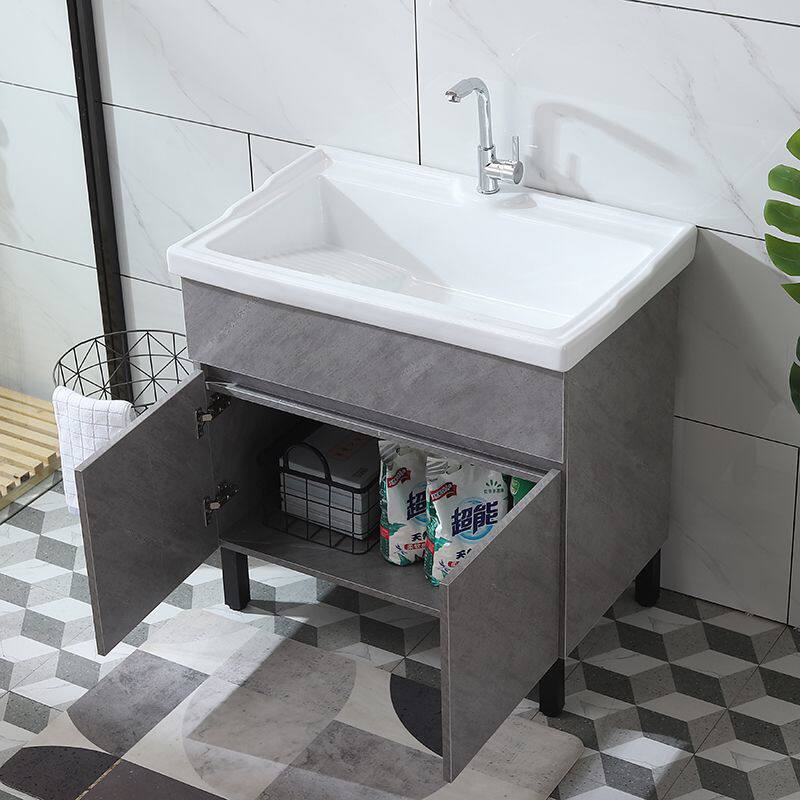 实木洗衣柜组合现代简约卫生间一体盆洗漱台洗脸盆柜小户型阳台柜