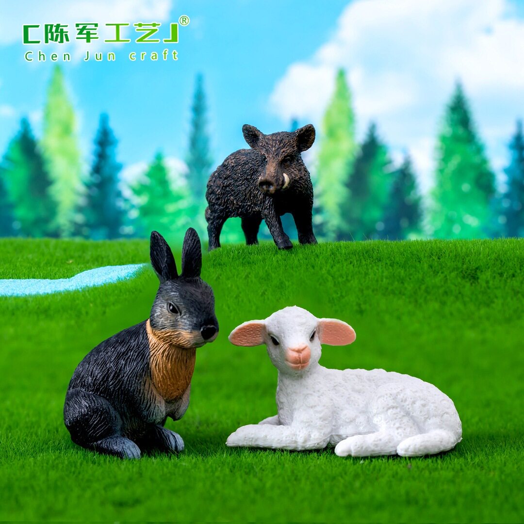猪羊动物公仔模型装饰品配件微景