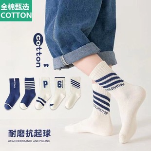 全棉母婴纯棉儿童袜子秋冬新款男童卡通可爱中筒袜中大童男孩学生