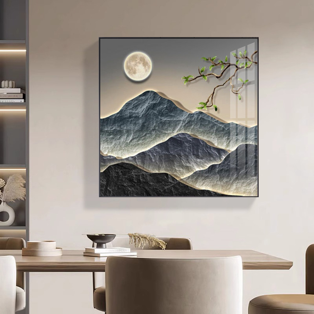 现代轻奢背有靠山客厅沙发背景墙装饰画落地山水画高级感餐厅挂画,家居饰品,现代装饰画,淘宝优惠券,粉丝福利购,淘宝优惠卷