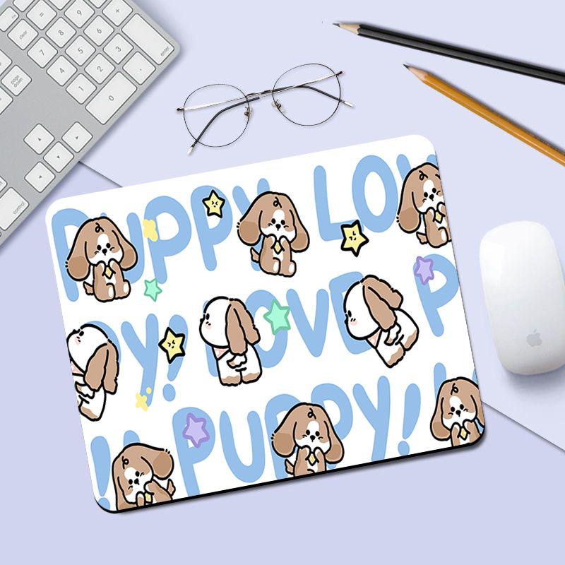 创意卡通小狗鼠标垫耐磨水洗防滑橡胶游戏办公桌面文艺卡通动漫