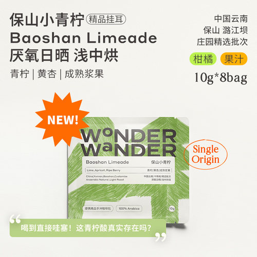 WonderWander保山小青柠 云南精品挂耳咖啡 云南保山精品玩哒玩豆