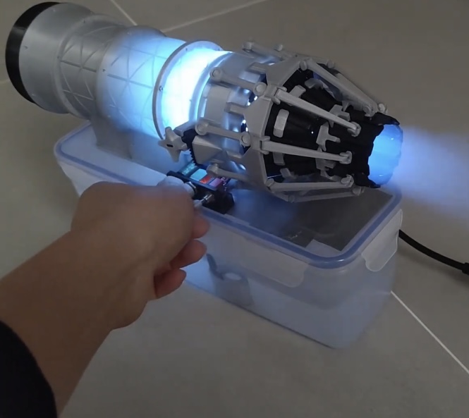 新款仿真可变尾喷管装置超酷飞机创意发动机模型玩具