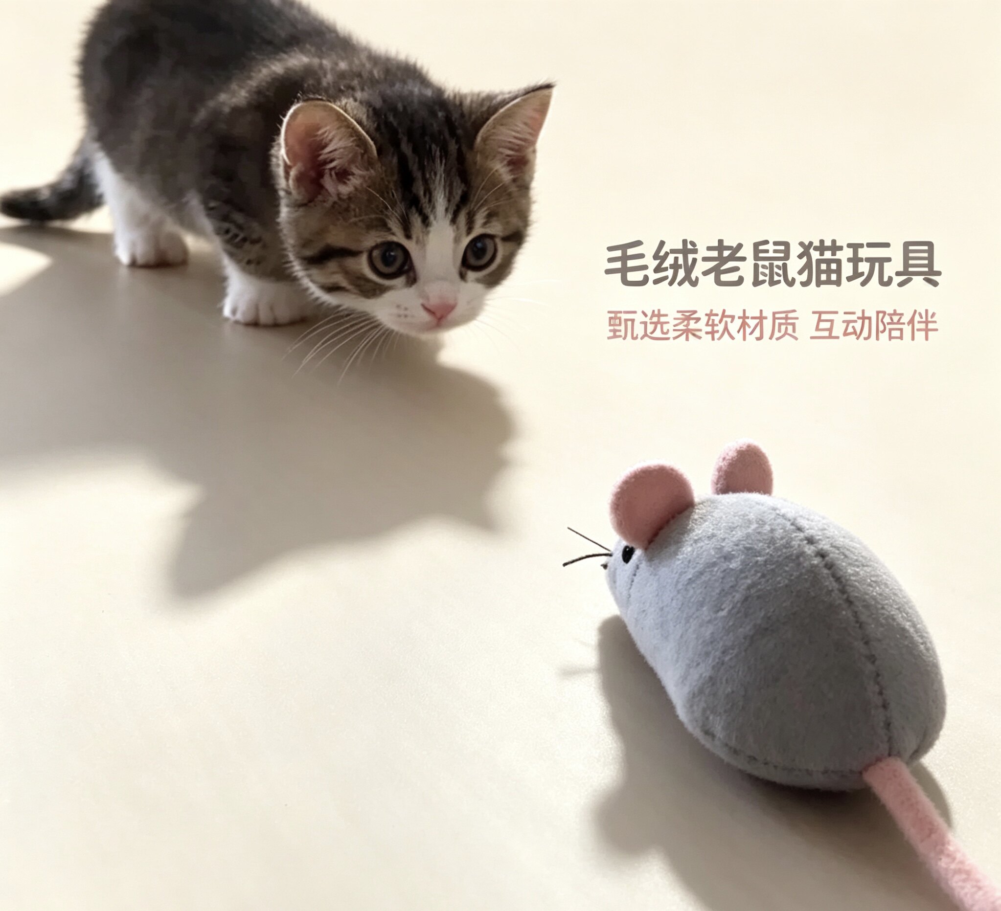 宠馆猫玩具小老鼠啃咬玩具自嗨薄荷逗猫猫猫咪解闷用品棉宠物