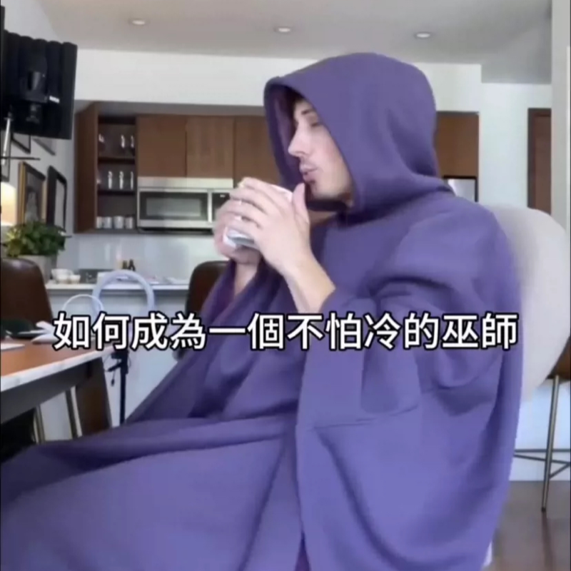 2025欧美秋冬朋克宽松连帽纽扣毛呢宽松斗篷上衣男女同款