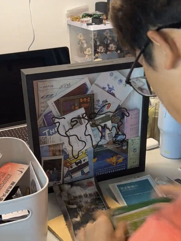 北欧简约情侣相框中空摆台收纳框装裱房间办公室摆件A4画框挂墙