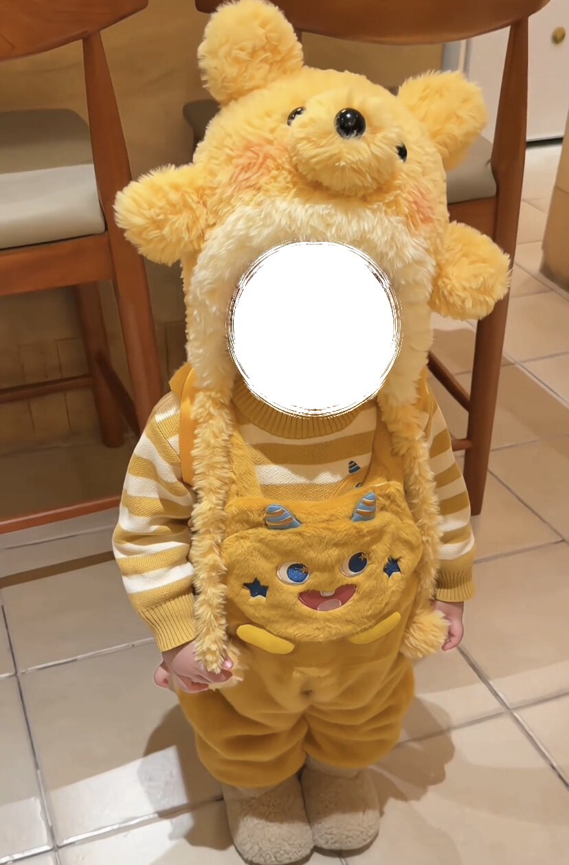 新款腮红小鸡小黄鸭帽子儿童婴儿宝宝秋冬季毛绒帽子男女童毛茸茸