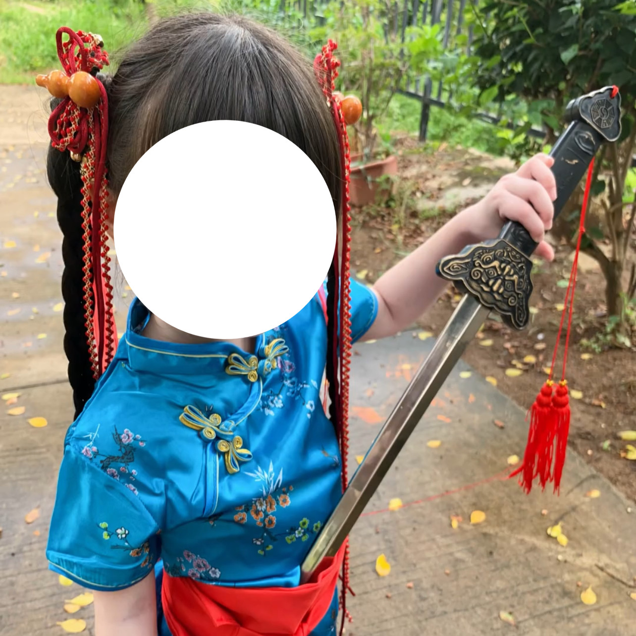 葫芦新年发夹可爱长流苏古风铃铛发饰国风儿童红绳汉服配饰头饰