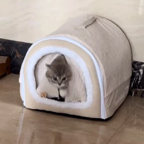 新款猫窝狗窝封闭式安全感冬加厚睡窝大尺寸猫窝冬季保暖可拆洗
