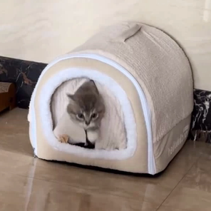 新款猫窝狗窝封闭式安全感冬加厚睡窝大尺寸猫窝冬季保暖可拆洗
