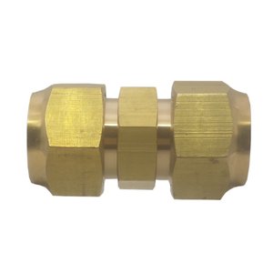 。空调铜管对接头铜纳子 6-19MM制冷x维修配件铜管 中间连接头铜