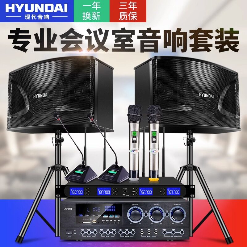 现代K6家庭KTV卡拉OK唱歌套装会议室音响健身房商用舞蹈影院音箱