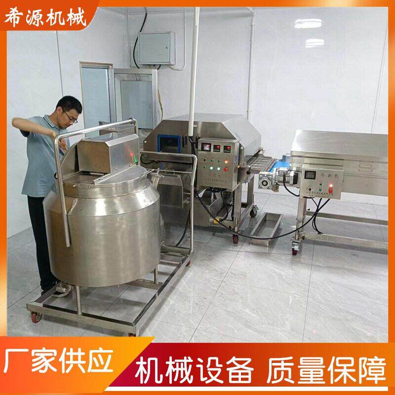 红薯条片状块状涂层机冻干草莓秋葵流水线可来厂参观巧克力涂层机