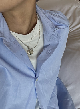 magliano 双币项链银色 实物质感超牛 钱币项链 男女款新年礼物