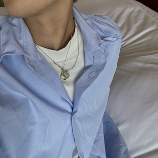 magliano 双币项链银色 实物质感超牛 钱币项链 男女款新年礼物