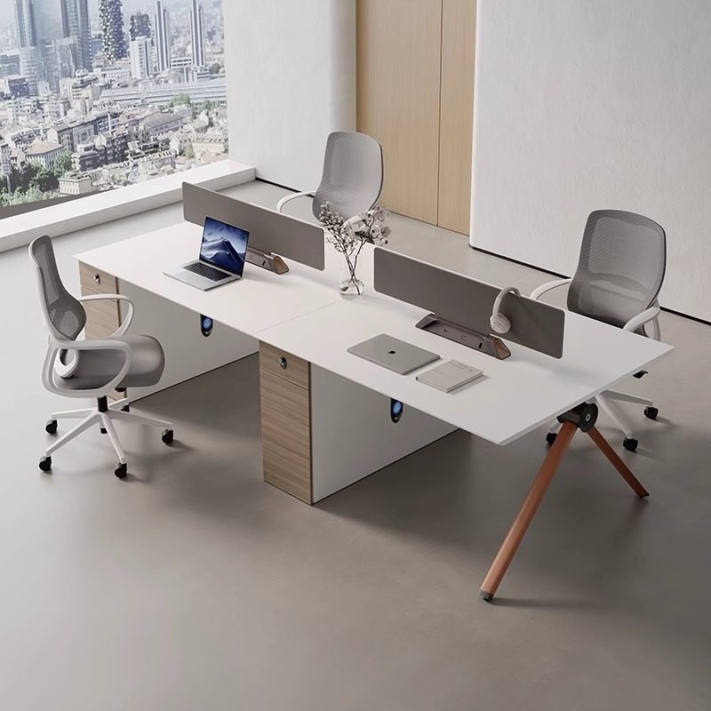 职员桌办公桌椅组合简约现代办公室屏风4/6双人员工位电脑桌卡座