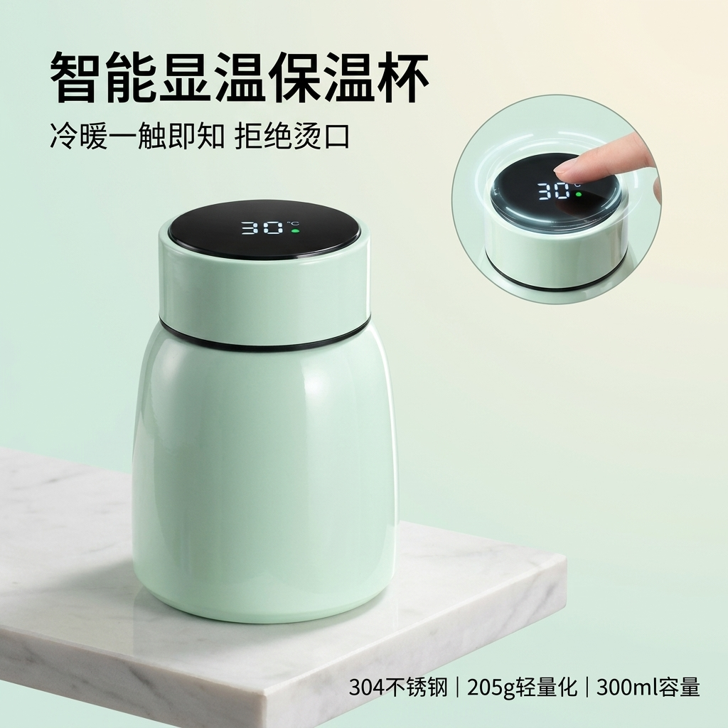 300ml创意燕窝银耳焖烧杯304不锈钢智能保温杯便携简约小巧迷你杯