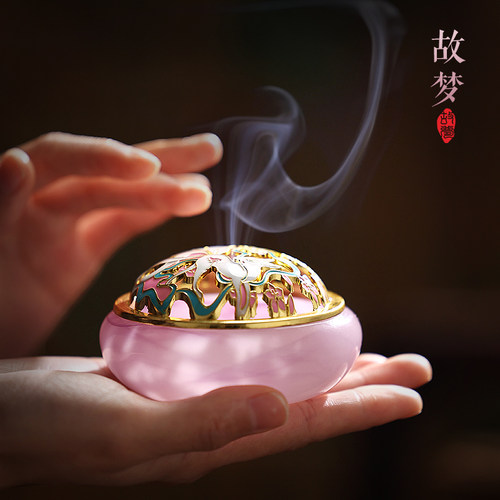 天然玉石香炉打香篆香道套装