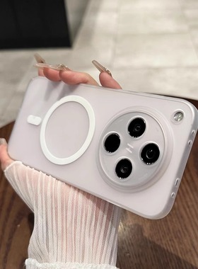 冰雾面磨砂透白vivoX300适用oppo手机壳Findx9超薄x8s+磁吸x6/x7ultra透明一加Ace5pro简约1+13/12高00级感硬