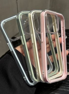 极简透明硅胶边框二合一防摔适用华为mate70/60pro手机壳50/40软nova14/12荣耀4300潮女Magic7新X50i/P80厚9+