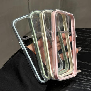P80厚9 极简透明硅胶边框二合一防摔适用华为mate70 12荣耀4300潮女Magic7新X50i 40软nova14 60pro手机壳50