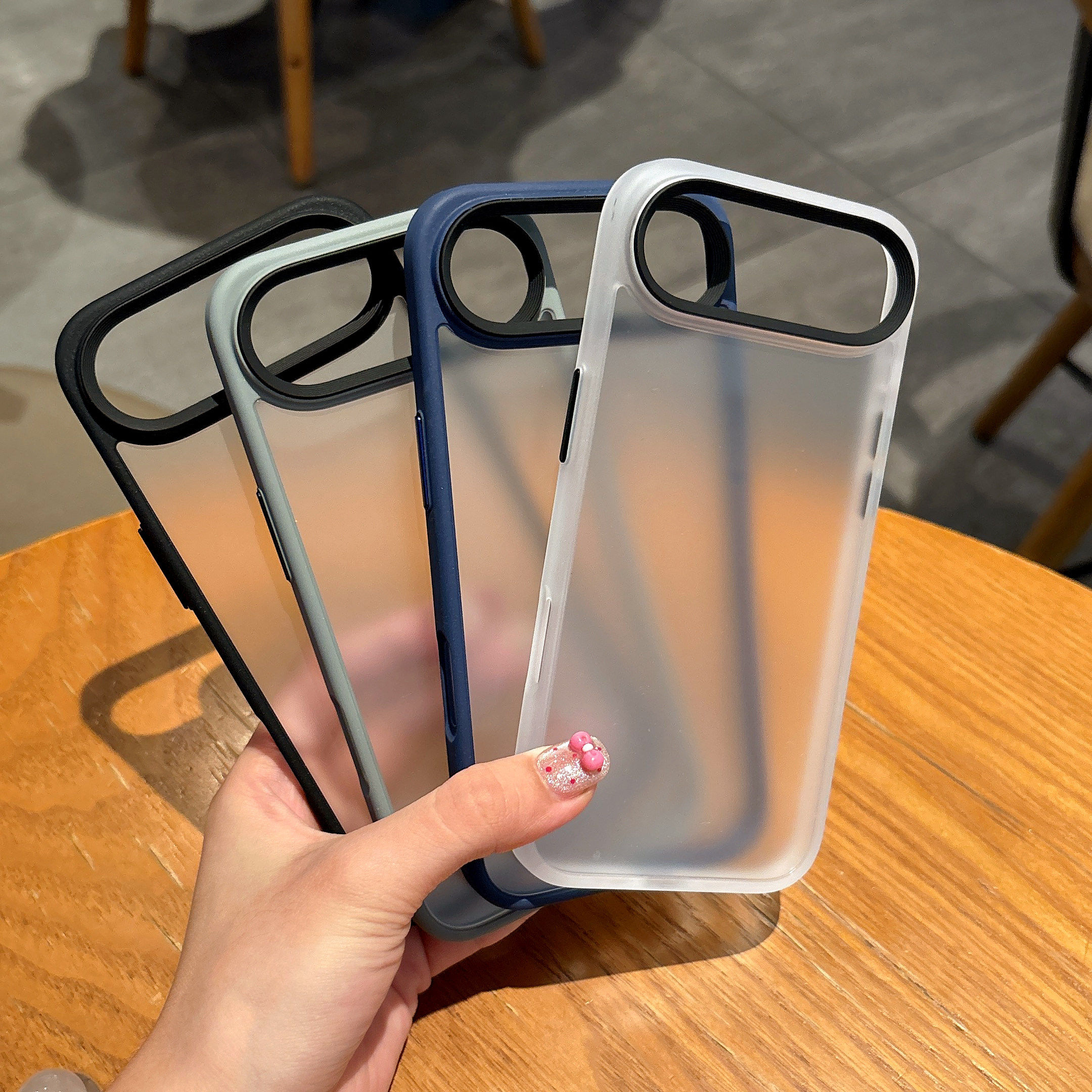 磨砂白肤感冰雾大孔苹果Air手机壳适用iPhone17proamx加厚防摔16/15plus新14潮女13/12mini亚克力透明好看男+
