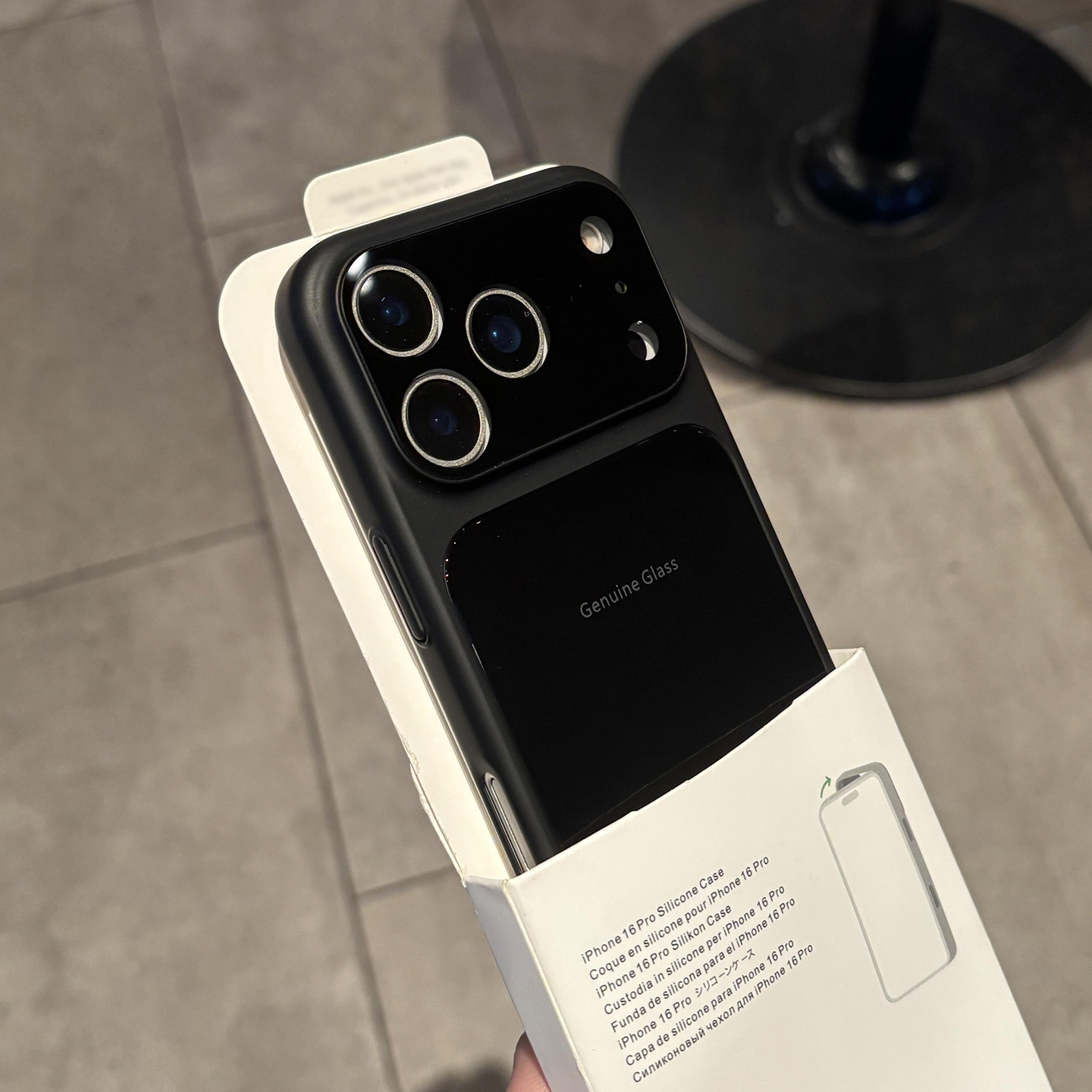 经典黑武士秒变17大视窗冰晶康宁玻璃奢华适用18苹果17promax手机壳iPhone16/15plus全包镜头膜1432防摔硬+