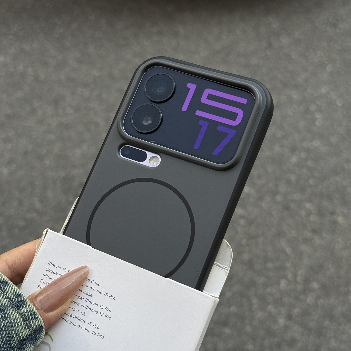 石墨黑文艺清新极简轻奢撞色Beats同款细圈磁吸苹果小米17Promax适用手机壳Air潮iPhone16硅胶防摔高级金属15