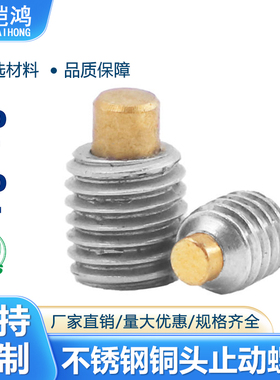 不锈钢铜头止动螺栓SBCPS3/4/5/6/8/10/12防撞定位定位柱弹簧柱塞