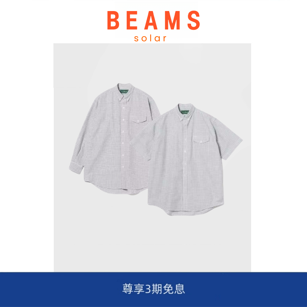 【现货】SOLAR BEAMS 衬衫联名格子复古长袖短袖衬衣上衣男女款