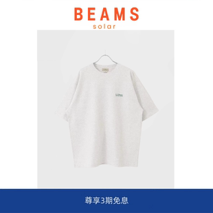 【SOLAR BEAMS】L.L.Bean字母刺绣T恤 男女宽松圆领重磅纯棉短袖