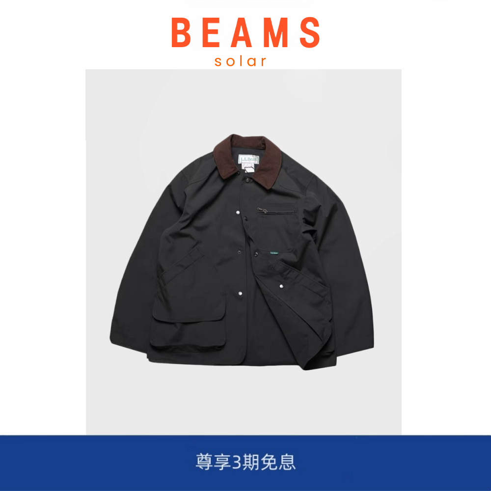 【SOLAR BEAMS】L.L.Bean FIELD 复古水洗灯芯绒拼接猎装夹克