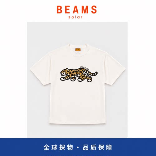 【SOLAR BEAMS】圆筒短袖T恤韩国豹子限定竹节棉潮牌男女情侣半袖