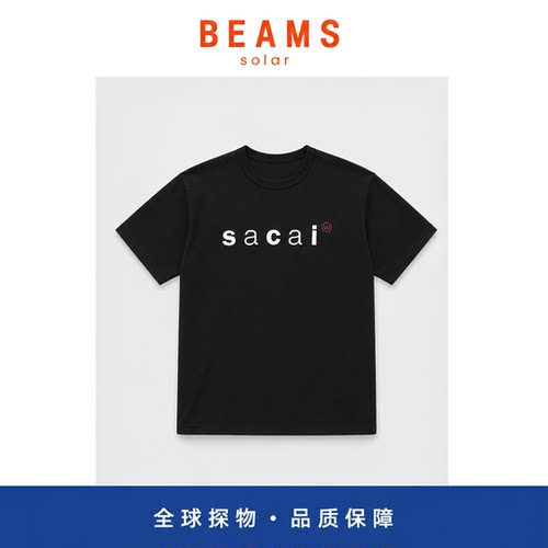 【SOLAR BEAMS】潮牌WTAPS Print联名后背字母重磅棉休闲短袖T恤