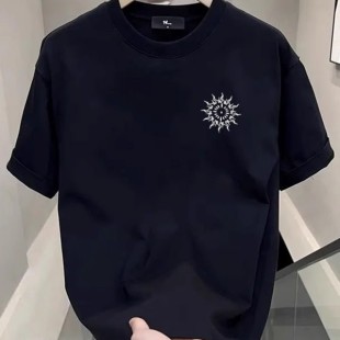 纯棉简约上衣痞帅印花休闲短袖 品牌外贸专柜撤回清仓捡漏 T恤男女