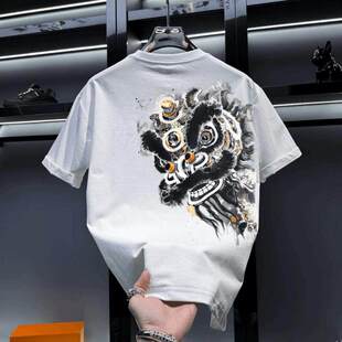 国潮宽松时尚 t恤男女夏季 上衣服 纯棉短袖 广州十三行外贸清仓捡漏