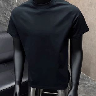 品牌外贸专柜撤回清仓捡漏 圆领上衣 纯棉高级正肩短袖 T恤男女美式