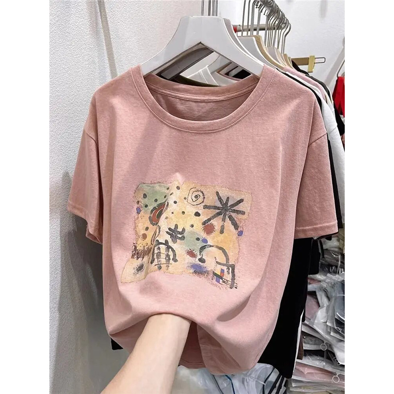 广州十三行外贸尾货~捡漏清仓韩版慵懒风休闲纯棉男女短袖T恤上衣