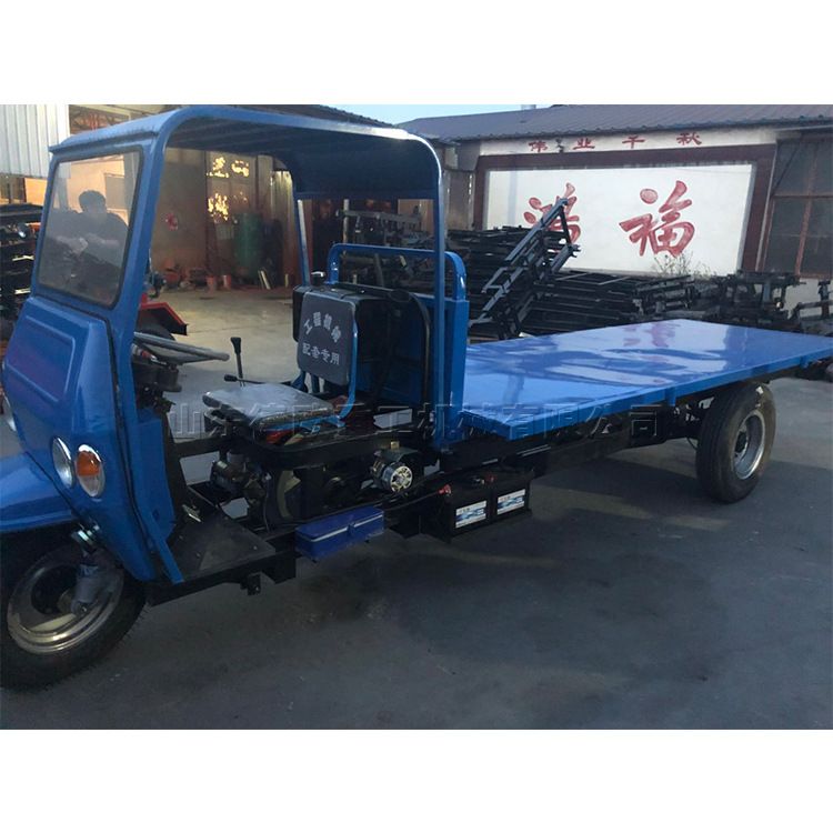 建筑工程自卸车 加长平板柴油三轮车 农用托运后卸式三轮摩托车